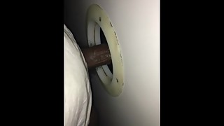 White wife sucking huge black teen gloryhole