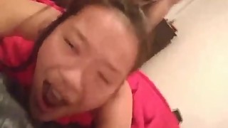 Another awesome clip of a cheating asian wife, huge black cock pounding